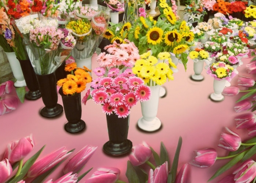 Flower Shop Flooring Decor