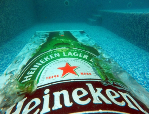 3D Advertising Heineken for a pool