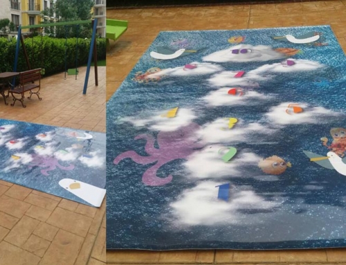 3D Flooring Decor Board game “Checkers over the sea” for NEPTUN Beach hotel, Sunny Beach