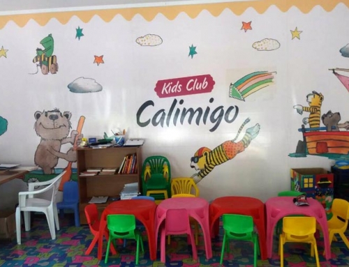Wall in Kids Club Calimigo in Imperial hotel, Sunny beach